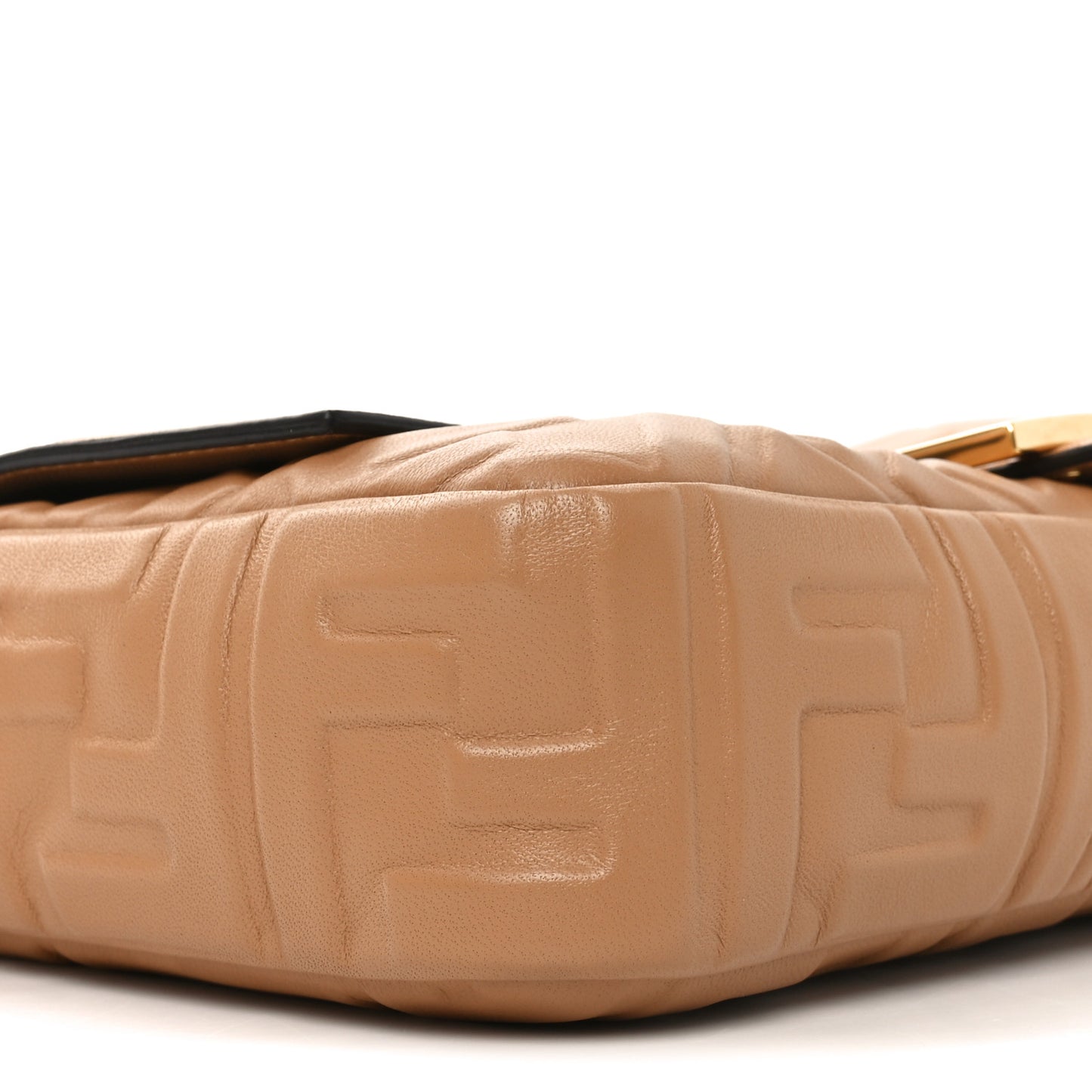 Nappa FF 1974 Embossed Baguette Miele Scuro