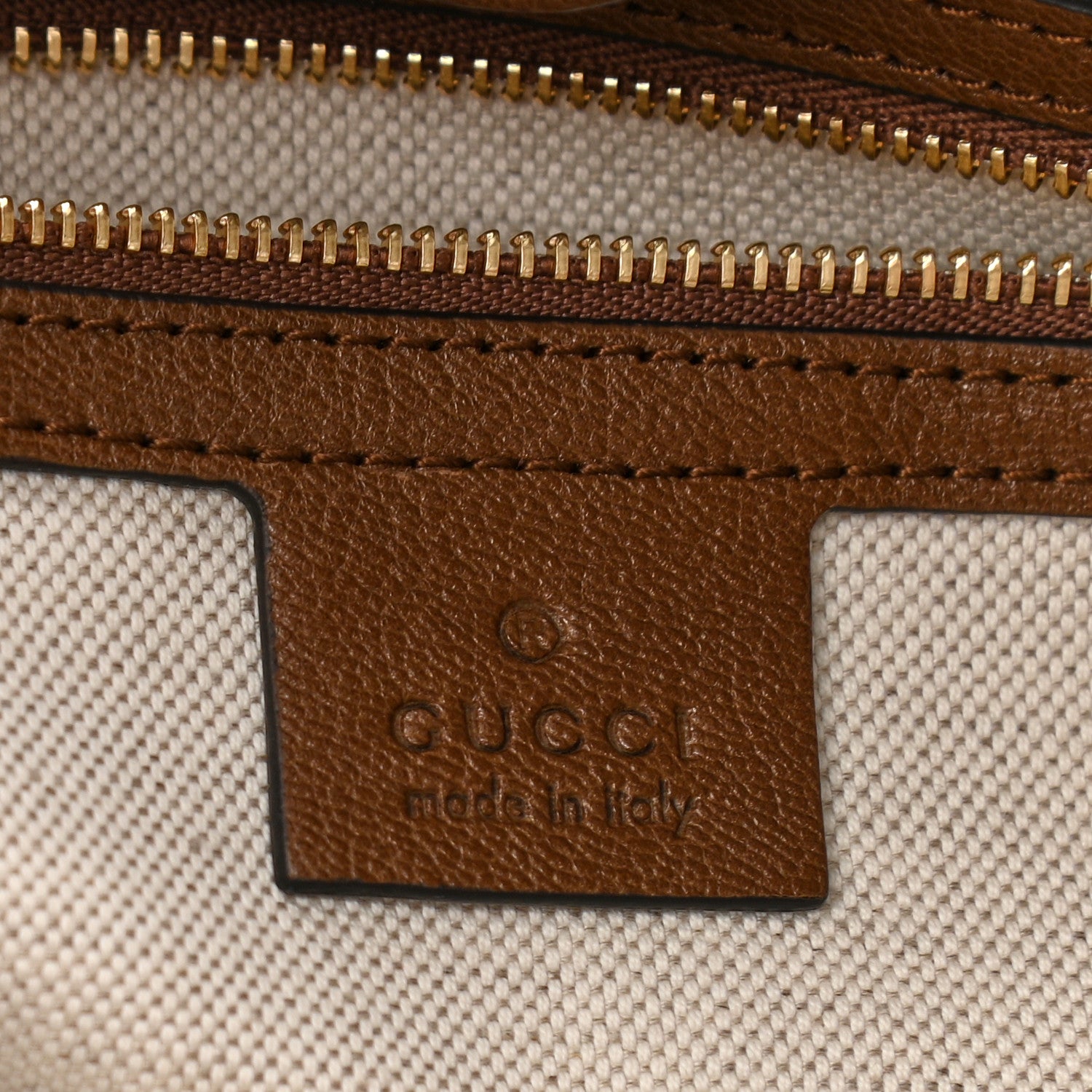 Gucci Monogram Calfskin Large Horsebit 1955 Tote Bag Beige Brown Sugar 6 of 10