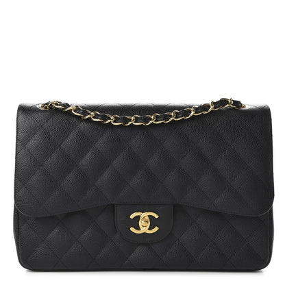 Chanel Caviar Quilted Jumbo Double Flap Black 1 of 11