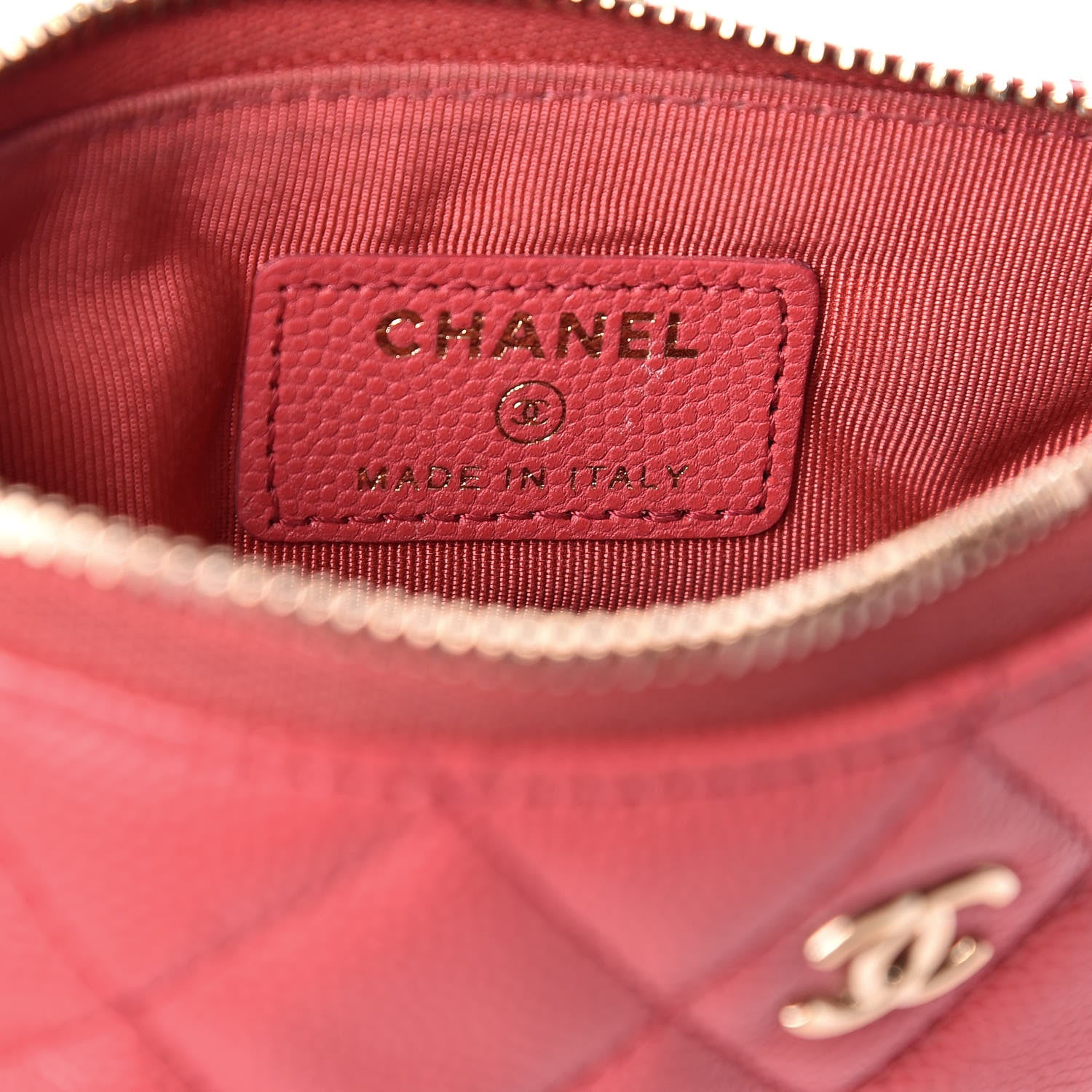 Chanel Caviar Quilted Small Cosmetic Case Pink 6 of 13