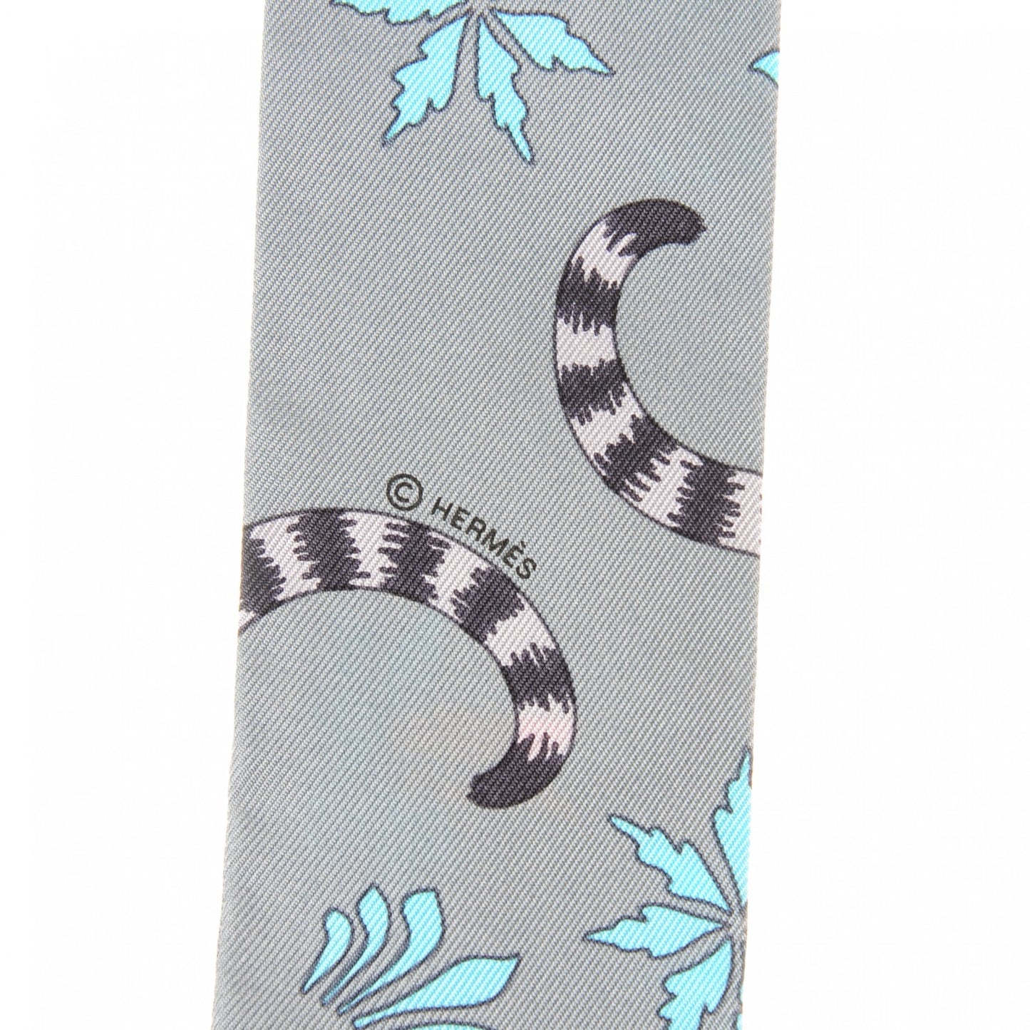 Silk Les Leopards Twilly Gris Acier Gris Perle Peach