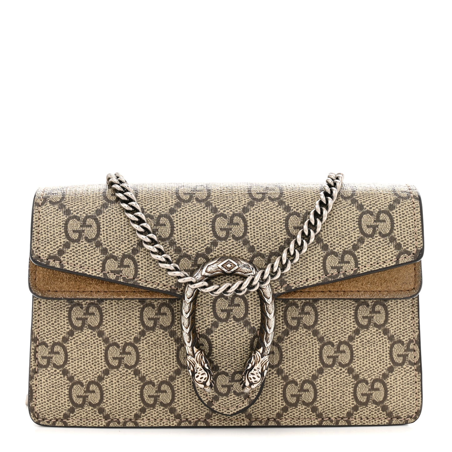 GG Supreme Monogram Super Mini Dionysus Shoulder Bag Taupe