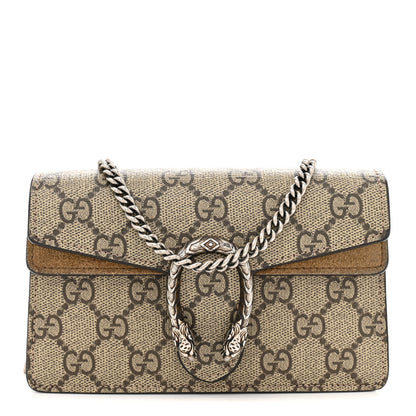 Gucci GG Supreme Monogram Super Mini Dionysus Shoulder Bag Taupe 1 of 12