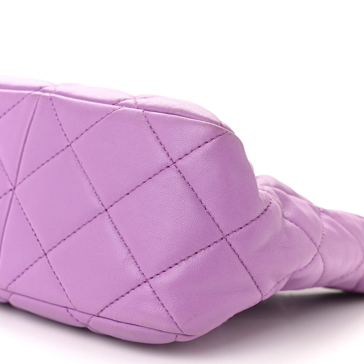 Lambskin Quilted Small Pick Me Up Hobo Purple