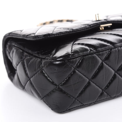Chanel Shiny Lambskin Quilted Small Montcoco Flap Black 8 of 10