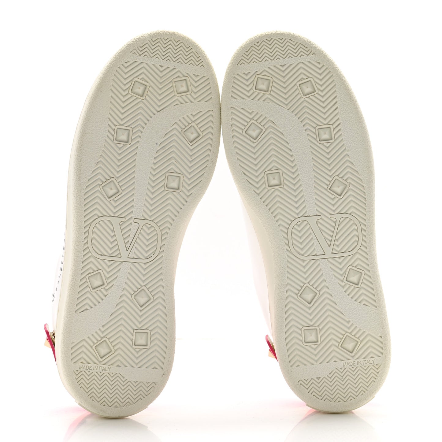 Calfskin Womens Backnet Sneakers 35 White Fuchsia