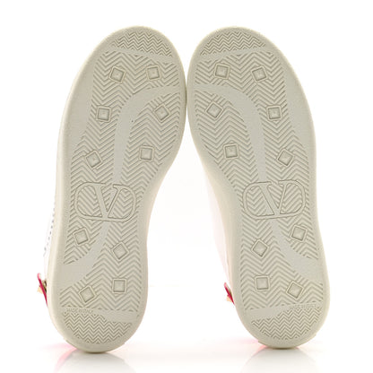 Valentino Garavani Calfskin Womens Backnet Sneakers 35 White Fuchsia 5 of 10