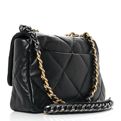Chanel Lambskin Quilted Large Chanel 19 Flap Black 2 of 9