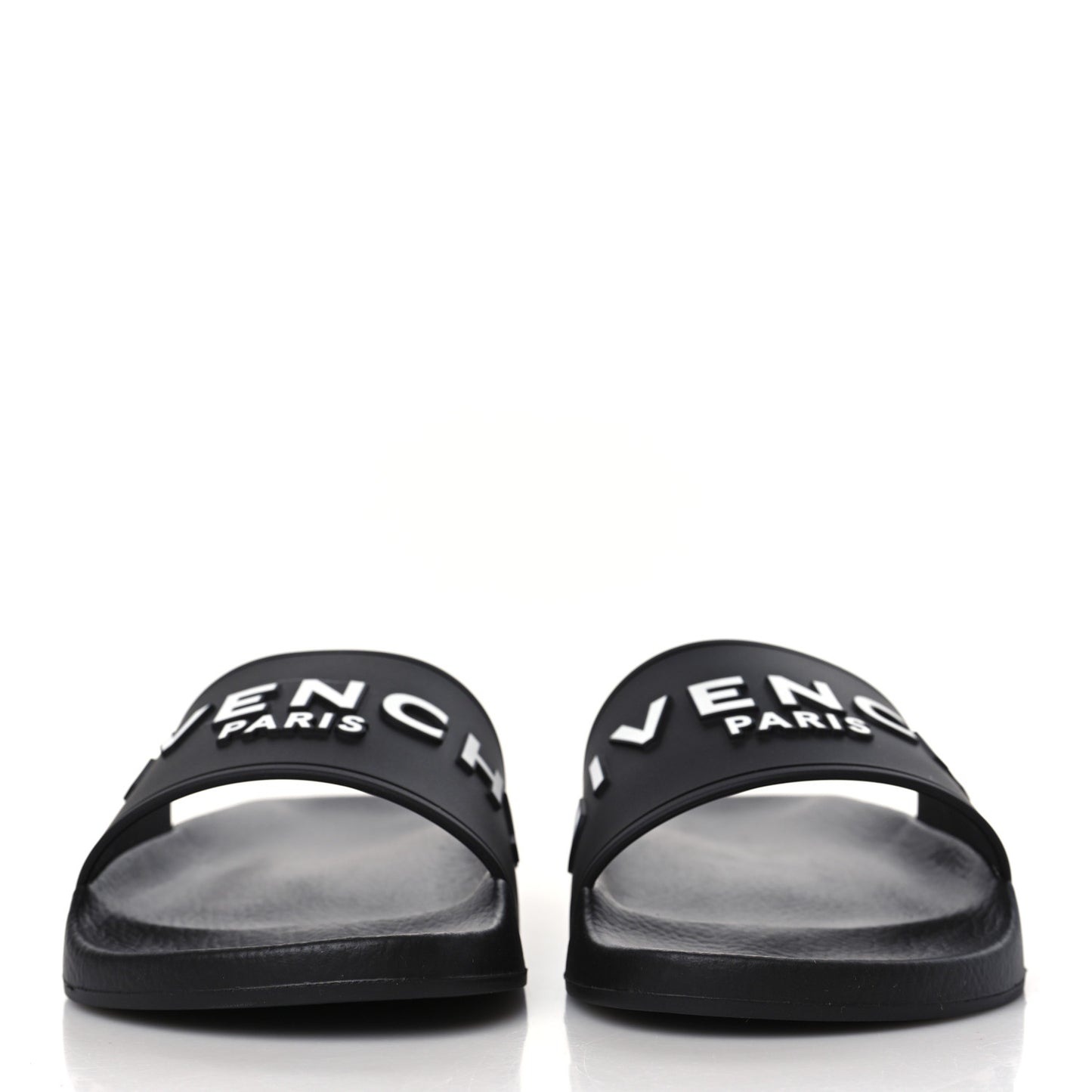 Rubber Logo Pool Slide Sandals 35 Black