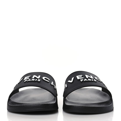 Givenchy Rubber Logo Pool Slide Sandals 35 Black 2 of 7