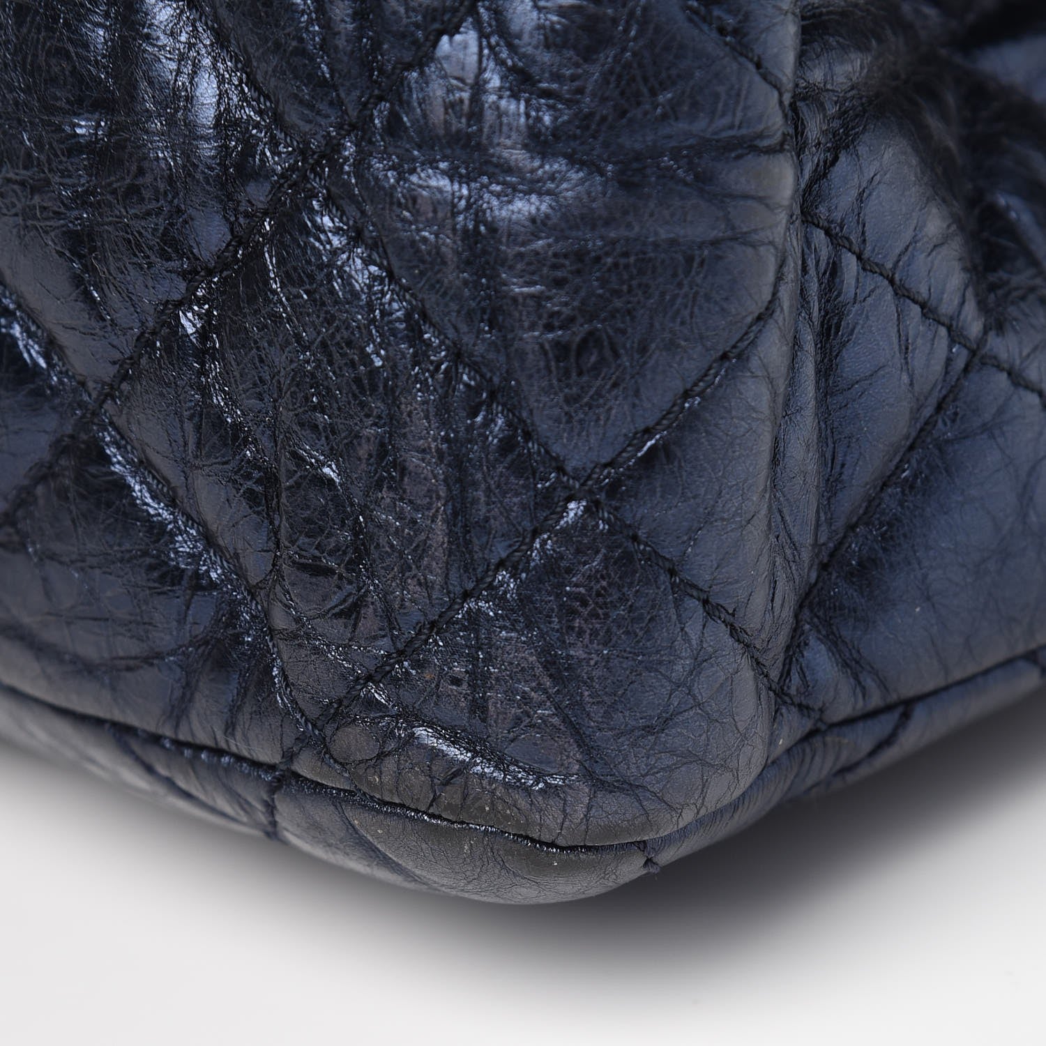 Chanel Metallic Aged Calfskin Quilted 2.55 Reissue 228 Flap Blue 12 of 16
