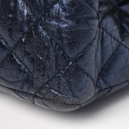 Chanel Metallic Aged Calfskin Quilted 2.55 Reissue 228 Flap Blue 12 of 16