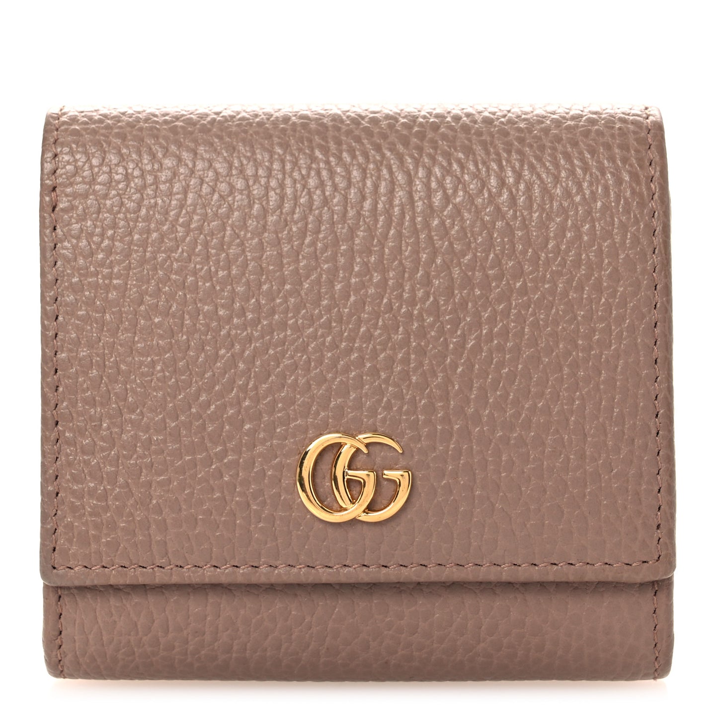 Dollar Calfskin Medium GG Marmont Wallet Beige
