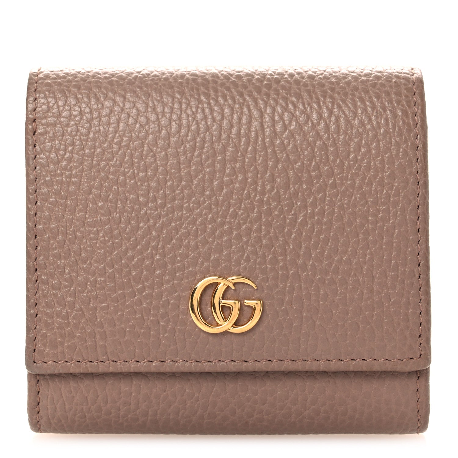 Gucci Dollar Calfskin Medium GG Marmont Wallet Beige 1 of 8