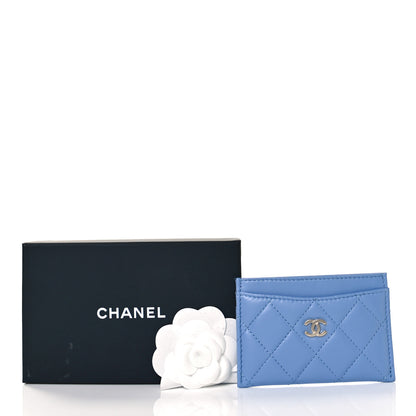 Chanel Lambskin Quilted Card Holder Light Blue 11 of 11