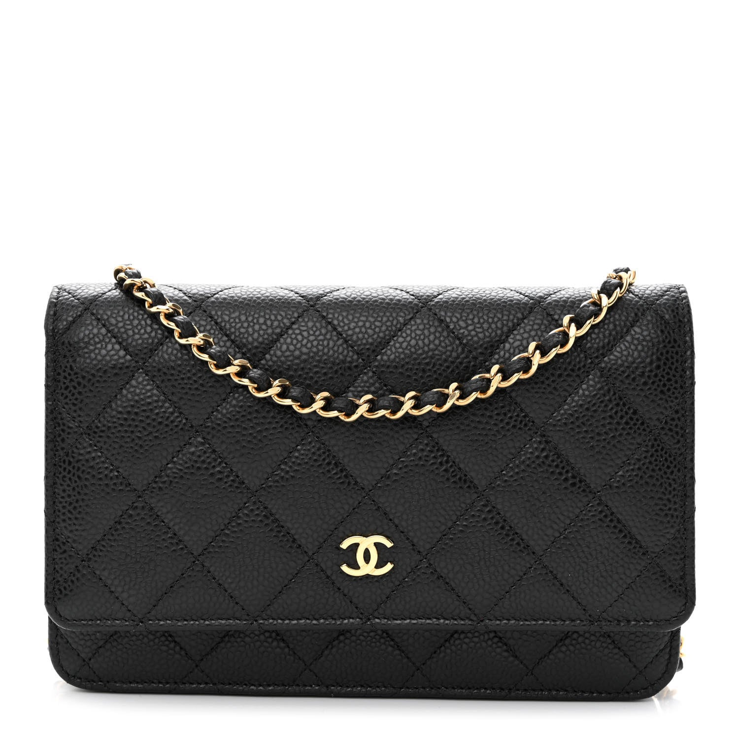 Chanel Caviar Quilted Wallet on Chain WOC Black 1 of 14
