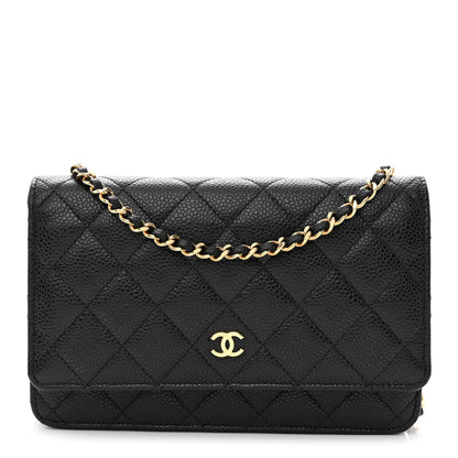 Chanel Caviar Quilted Wallet on Chain WOC Black 1 of 14