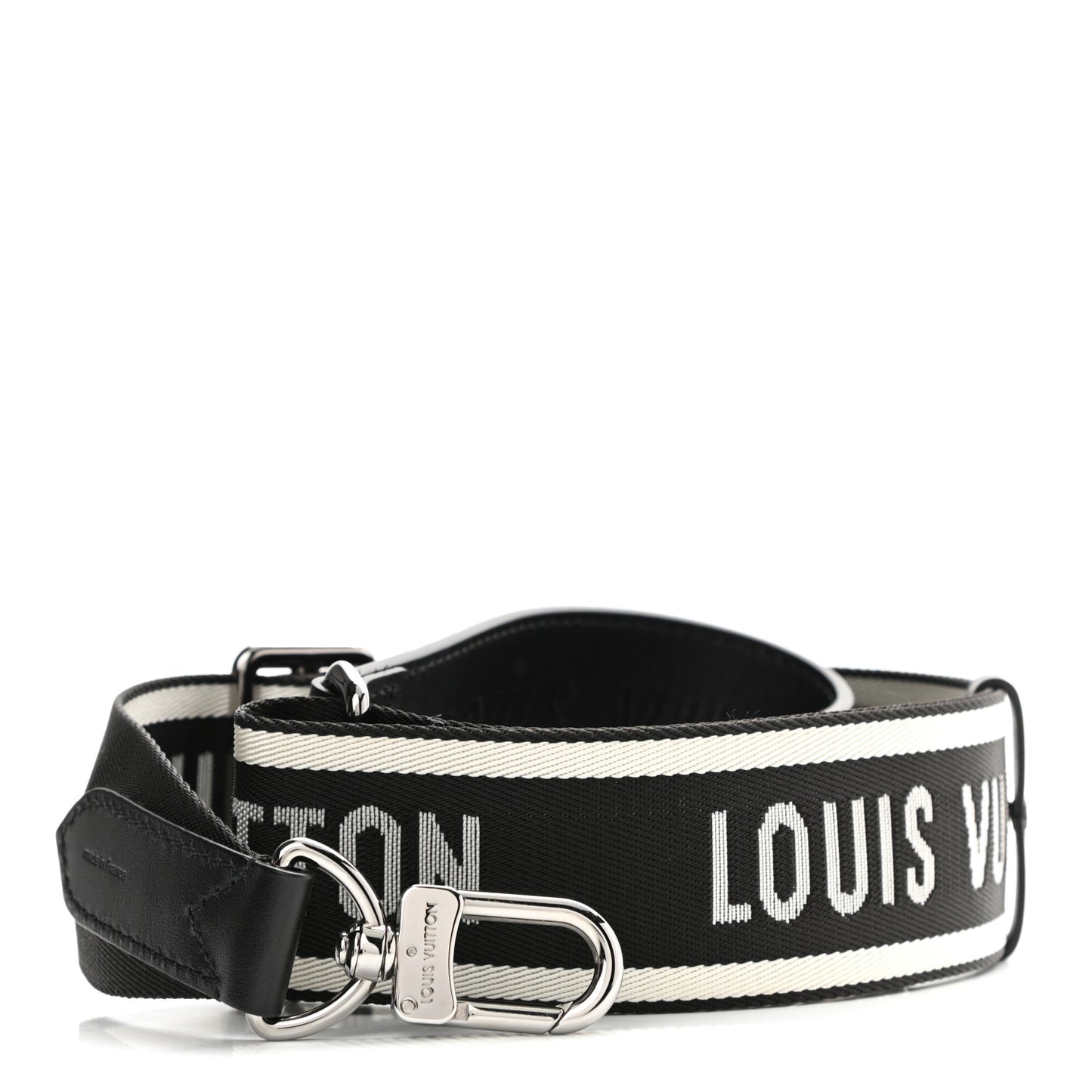 Nylon Jacquard Sporty Bandouliere Shoulder Strap Black