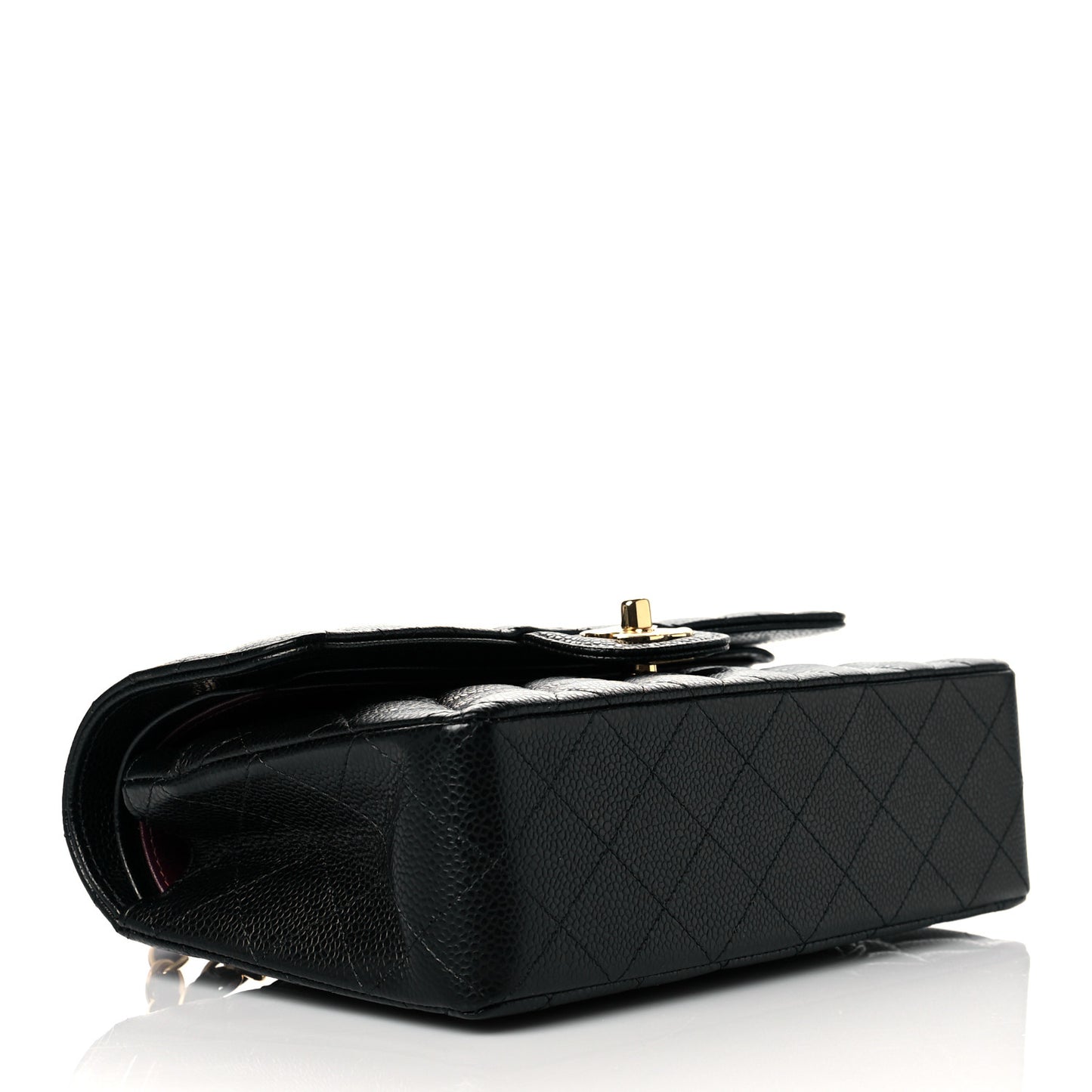 Caviar Quilted Small Double Flap Black