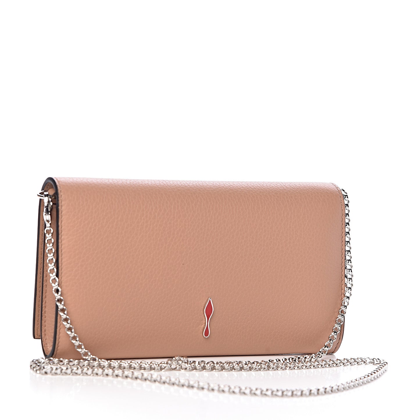 Calfskin Boudoir Chain Wallet Nude