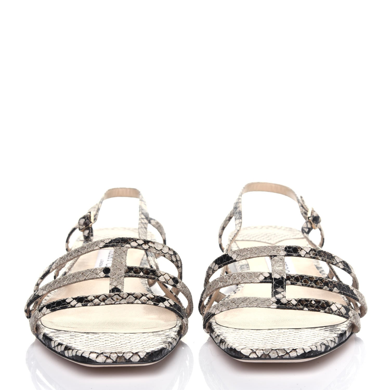 Jimmy Choo Snakeskin Arien Sandals 40 Natural 2 of 8