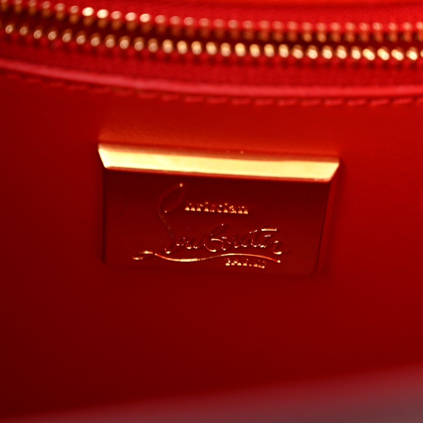 Calfskin Patent Studded Small Paloma Red