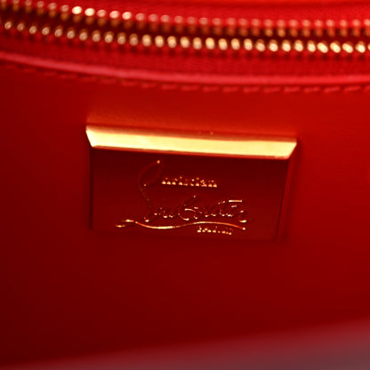 Christian Louboutin Calfskin Patent Studded Small Paloma Red 6 of 9