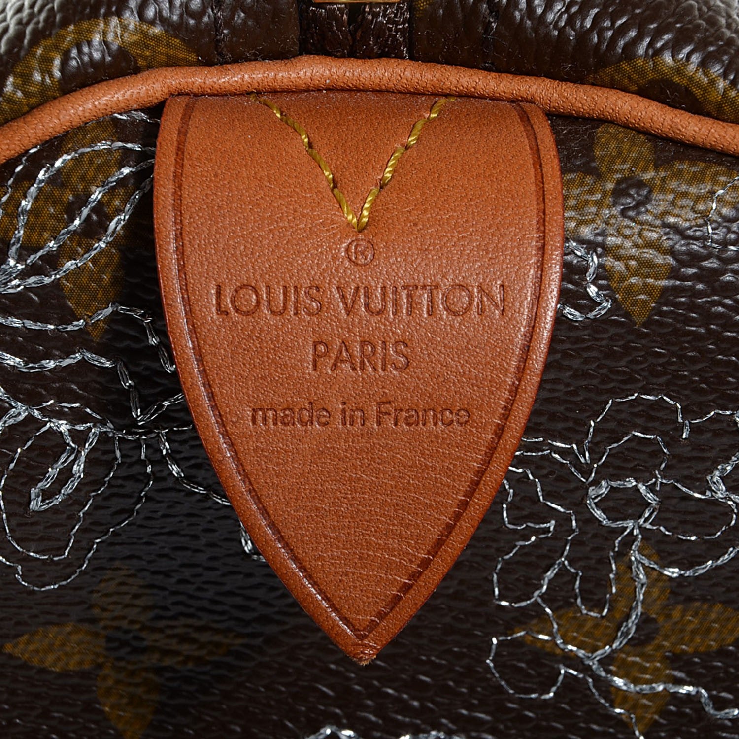 Louis Vuitton Monogram Dentelle Speedy 30 Silver 7 of 7