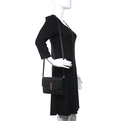 Saint Laurent Grain De Poudre Mini Uptown Crossbody Bag Black 2 of 14
