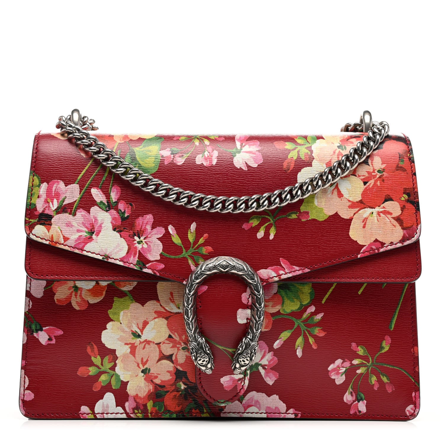 Gucci Calfskin Blooms Print Medium Dionysus Shoulder Bag Romantic Cherry Multicolor 1 of 11