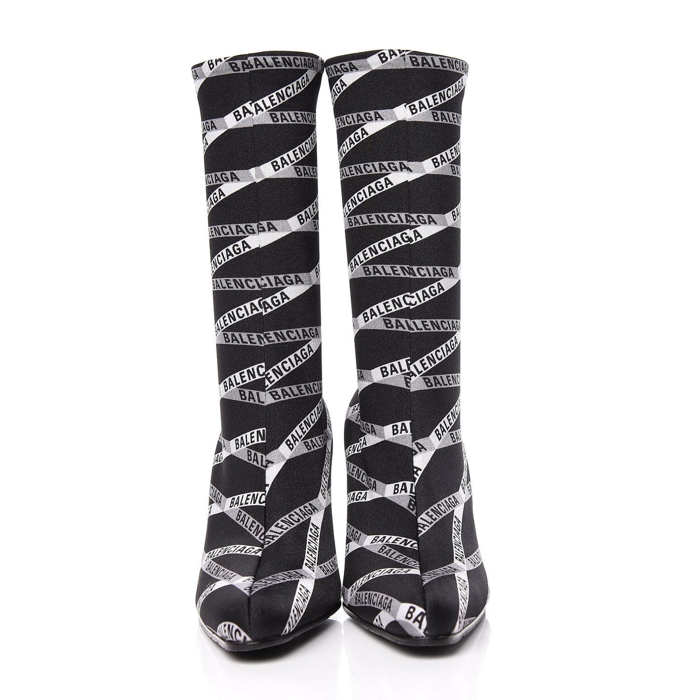 Spandex Losange Monogram 85mm Booties 38.5 Gris Black