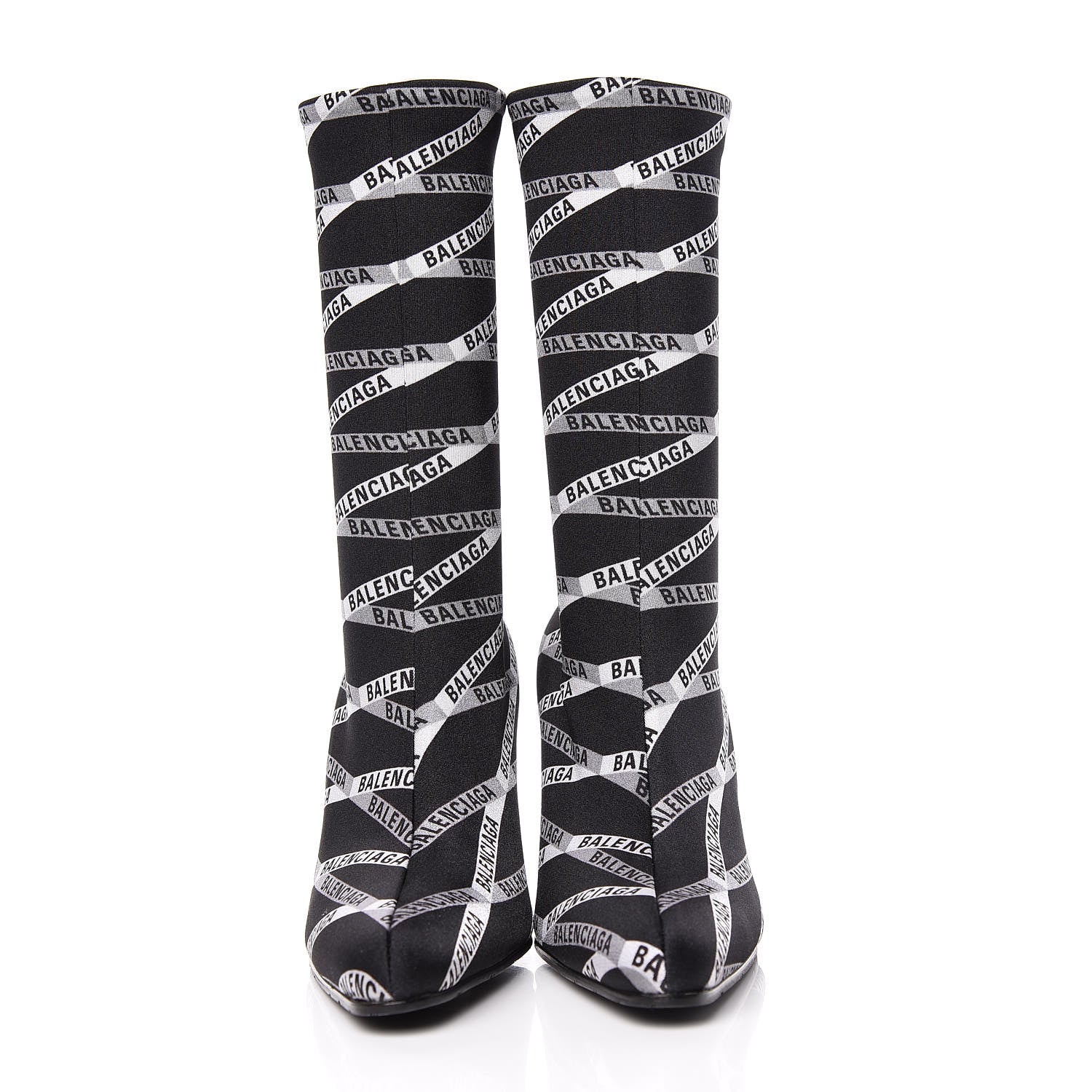 Balenciaga Spandex Losange Monogram 85mm Booties 38.5 Gris Black 3 of 8