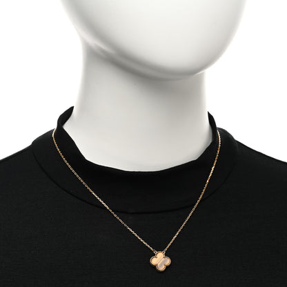 Van Cleef & Arpels 18K Yellow Gold Tiger Eye Vintage Alhambra Pendant Necklace 2 of 5