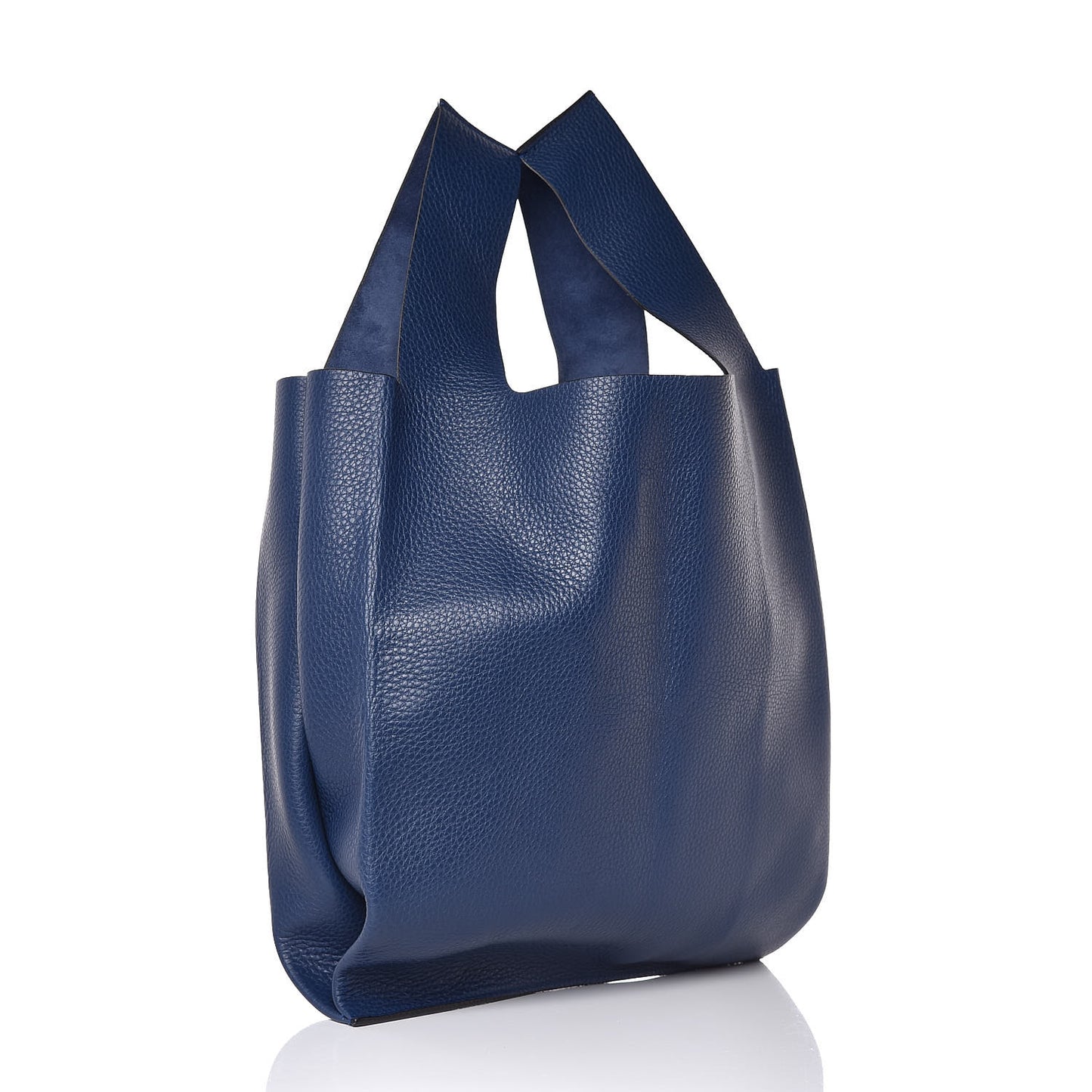 Alce Printed Calfskin Shopping Tote Blue