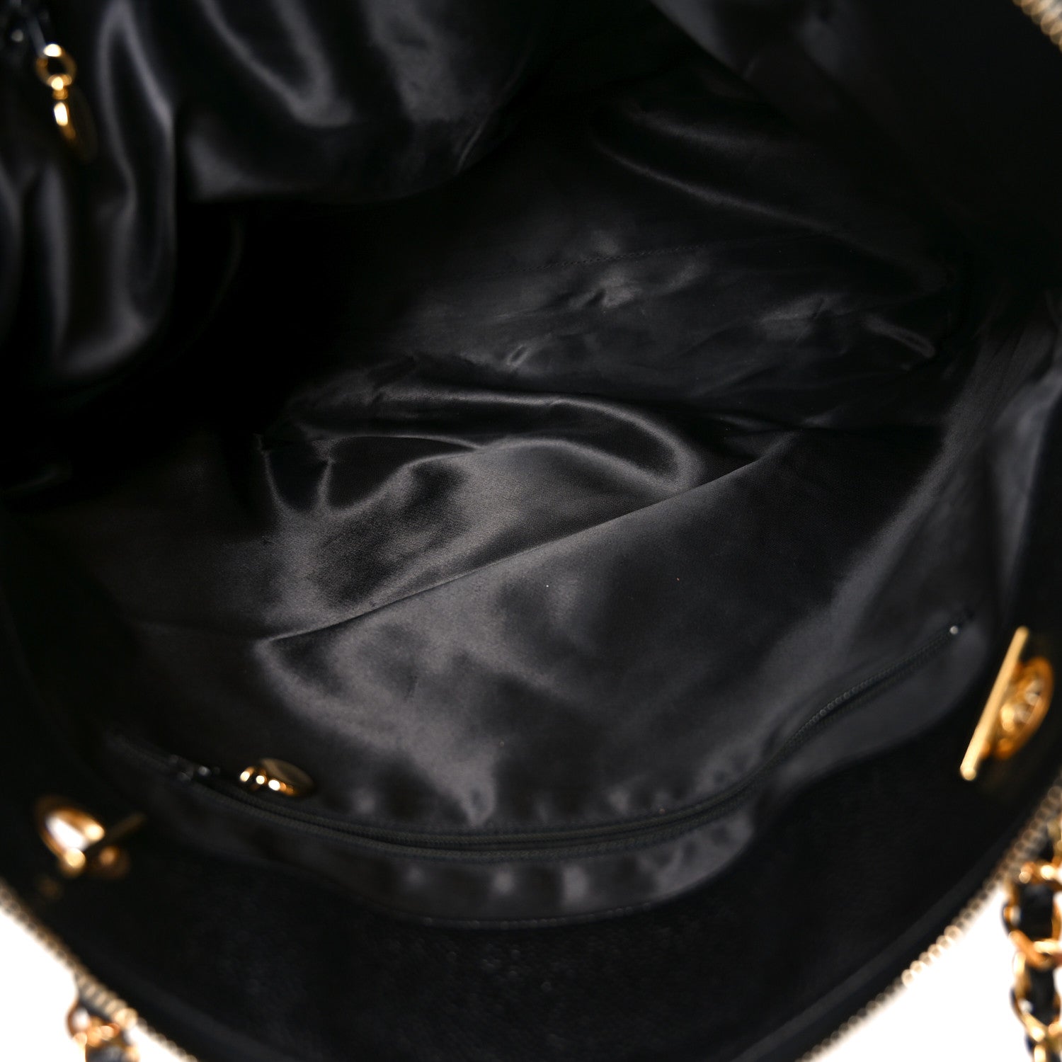 Chanel Caviar Large CC Shoulder Bag Black 5 of 10