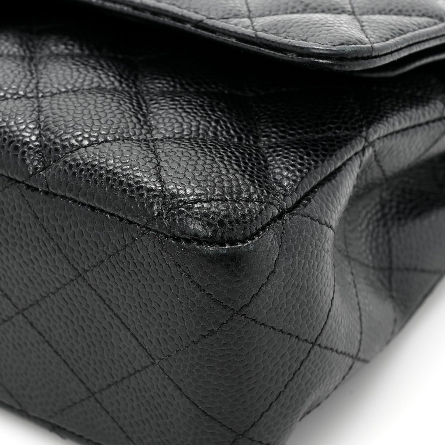 Chanel Caviar Quilted Medium Double Flap Black 14 of 16