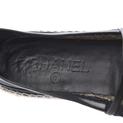 Chanel Mesh Grosgrain CC Espadrilles 38 Black 7 of 7