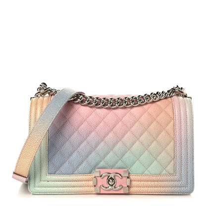 Chanel Caviar Quilted Medium Cuba Rainbow Boy Flap Multicolor 1 of 10