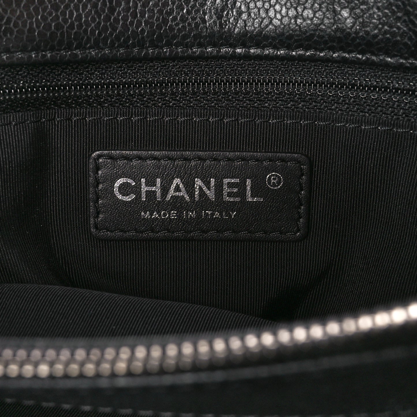 Caviar Quilted City Shopping Tote Black