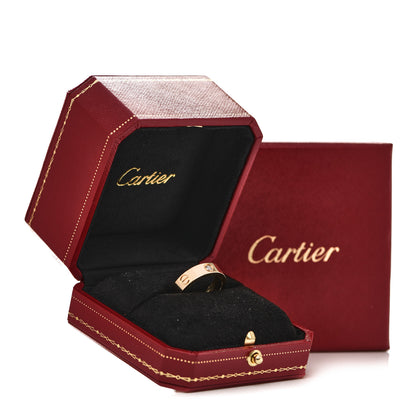 Cartier 18K Yellow Gold 3 Diamond 5.5mm LOVE Ring 55 7.25 5 of 5
