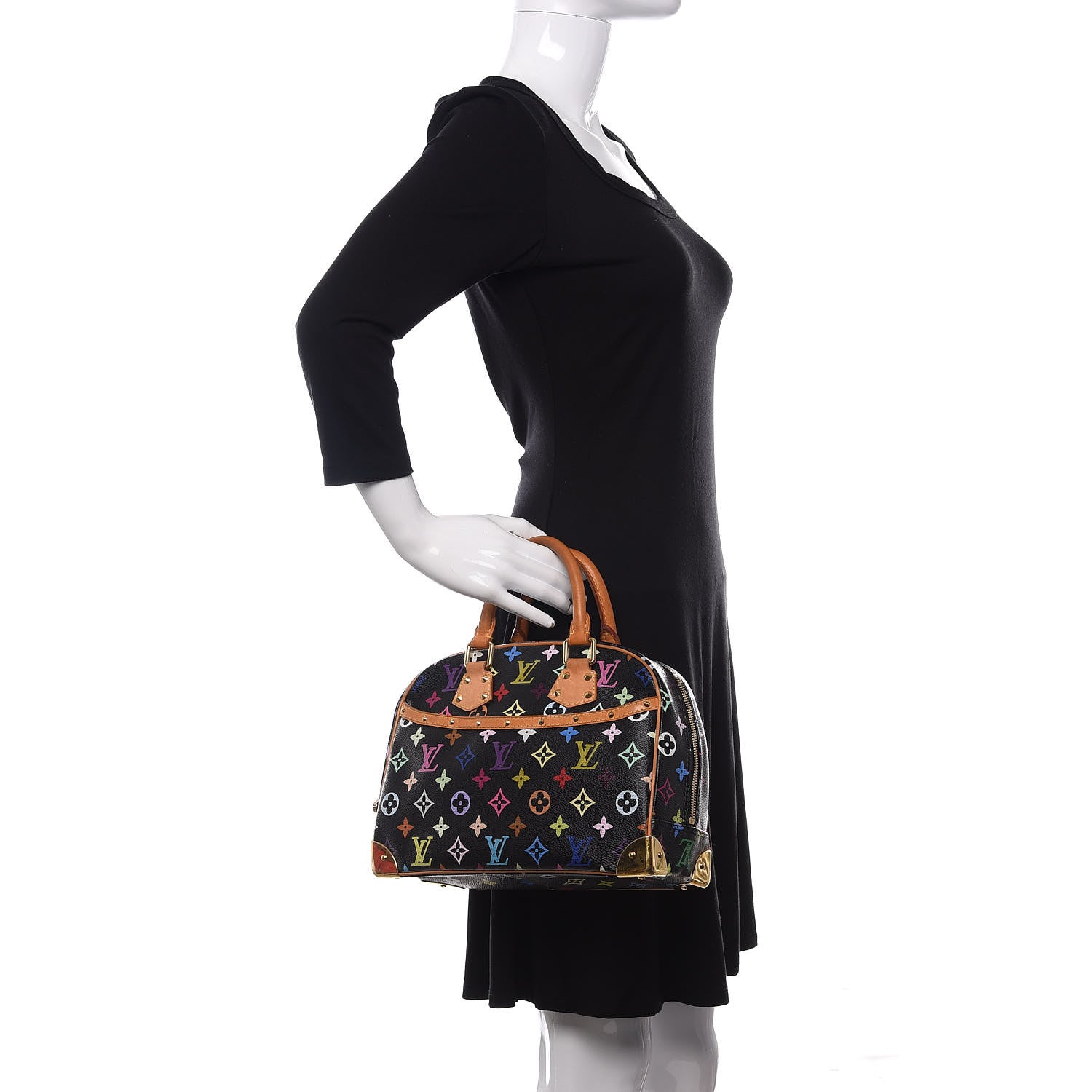 Louis Vuitton Monogram Multicolor Trouville Black 3 of 11