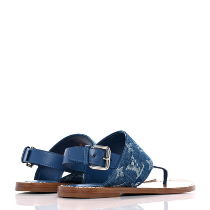 Louis Vuitton Denim Monogram Sandals 36 Blue 4 of 9