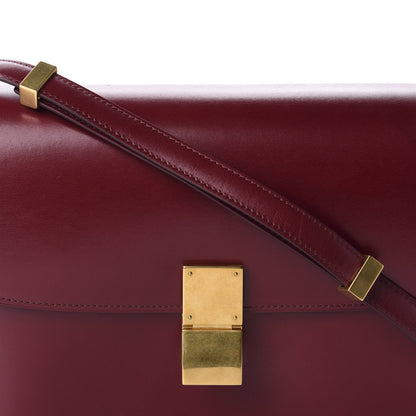 Celine Box Calfskin Medium Classic Box Flap Bag Burgundy 12 of 12