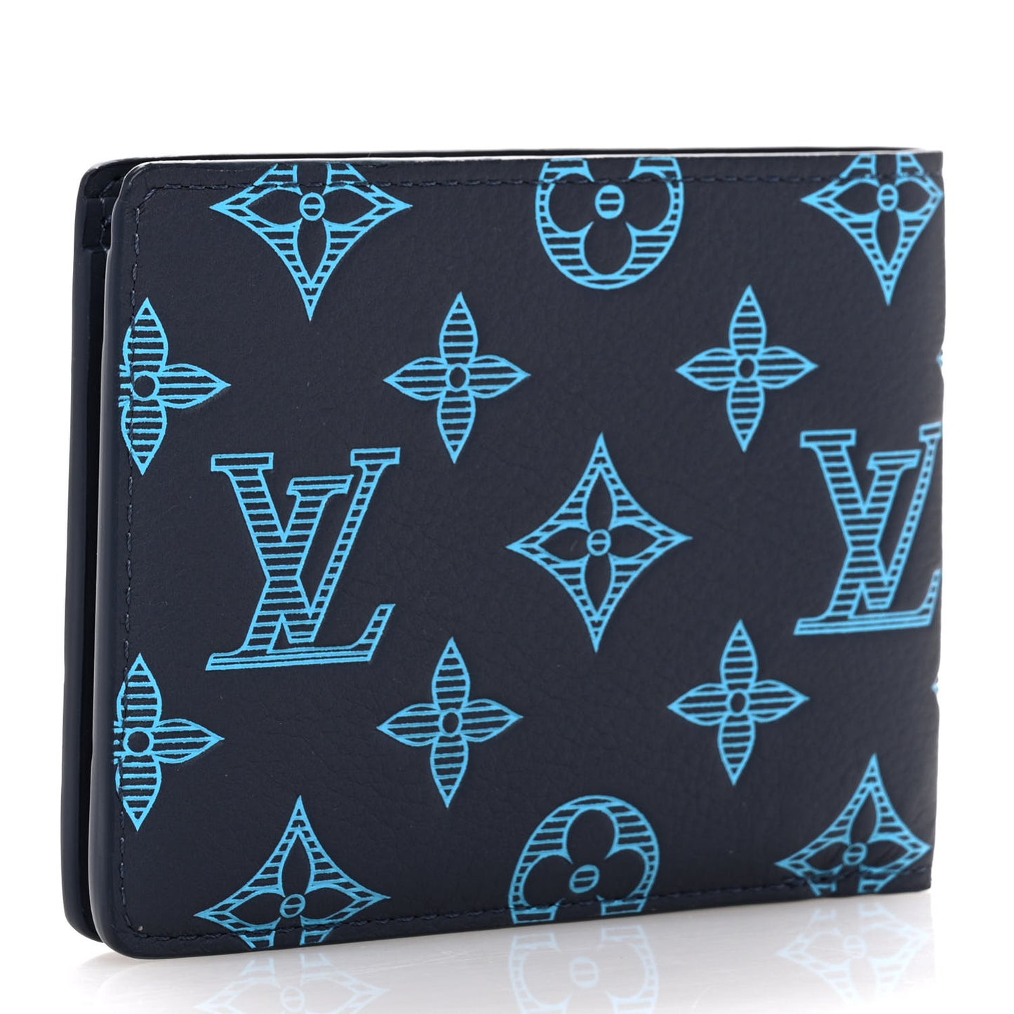 Monogram Shadow Multiple Wallet Navy River Blue