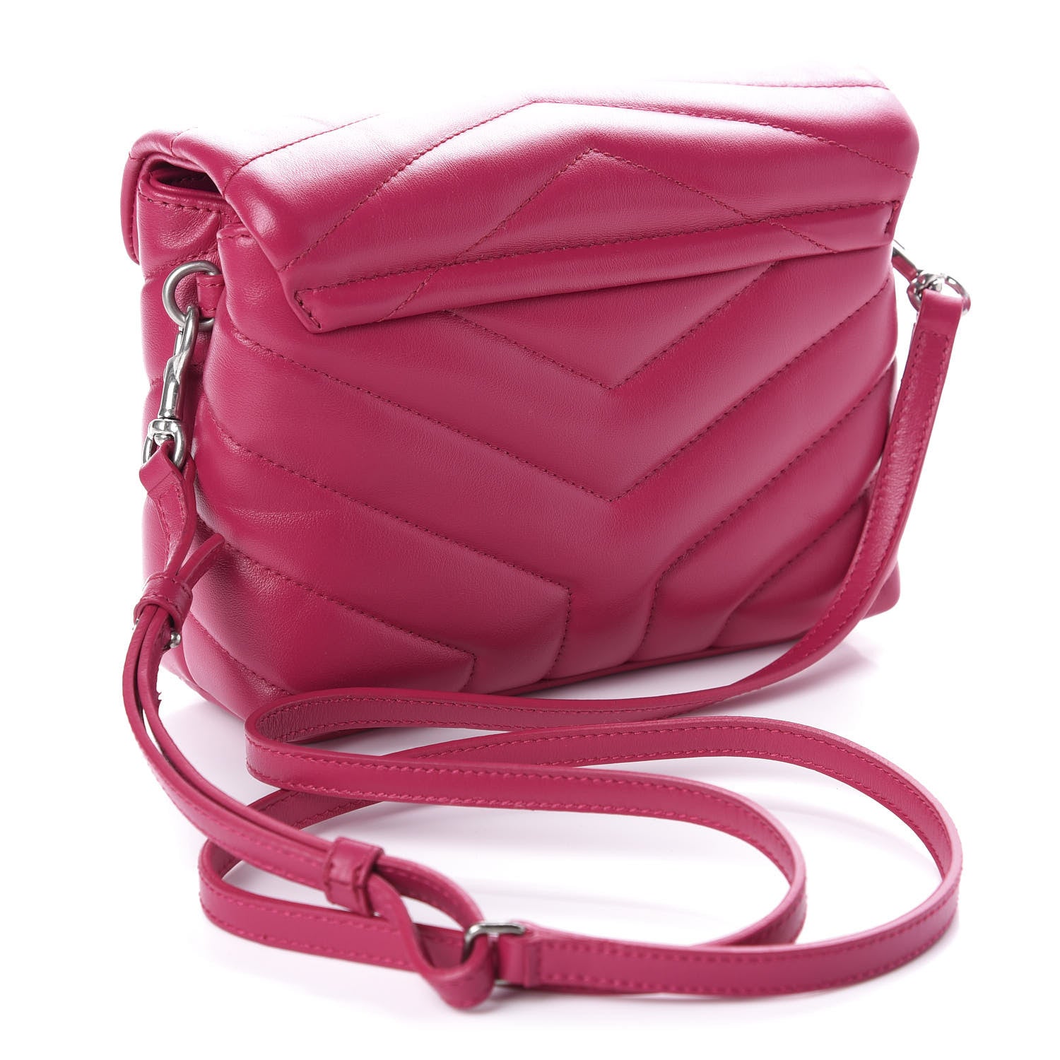 Saint Laurent Calfskin Y Quilted Monogram Toy Loulou Crossbody Bag Freesia 3 of 11