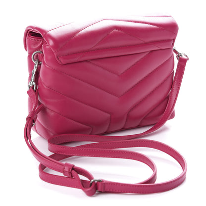 Saint Laurent Calfskin Y Quilted Monogram Toy Loulou Crossbody Bag Freesia 3 of 11