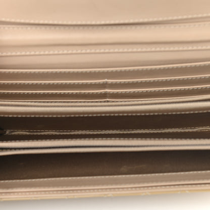 Chanel Patent Calfskin Quilted Brilliant East West Flap Clutch Beige 4 of 11