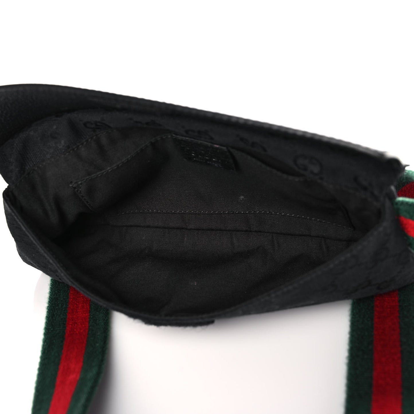 Monogram Web Belt Pouch Bag Black
