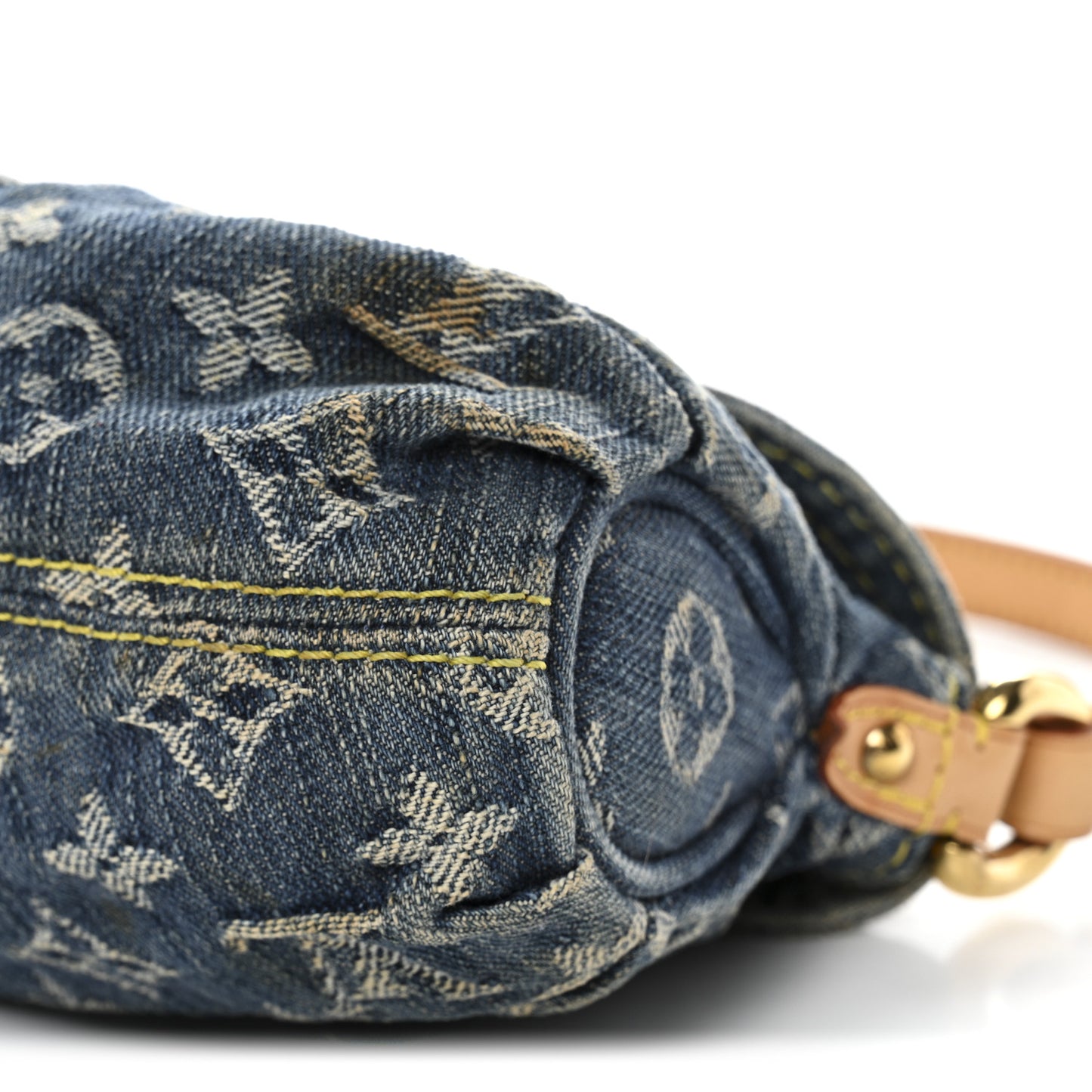 Monogram Denim Mini Pleaty Blue