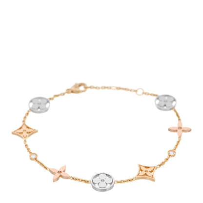 Louis Vuitton 18K Yellow White Pink Gold Diamond Idylle Blossom Bracelet 1 of 3